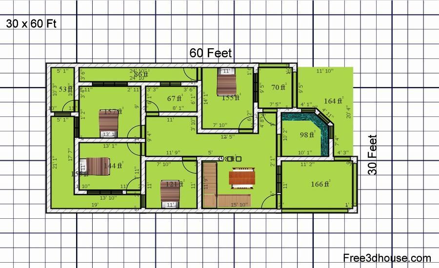 Free Download 30 x 60ft House Plan Free Download Small House Plan